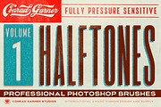 HALFTONE Brushes - Photoshop, a Brush Add-On by Conrad Garner Studios (Thumbnail 1 of 3)