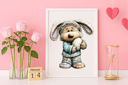 Whimsical Easter Teddy Bear Clipart, an Illustration by Canvas Craft (Thumbnail 6 of 6)