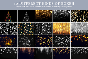 Christmas Bokeh Photo Overlays