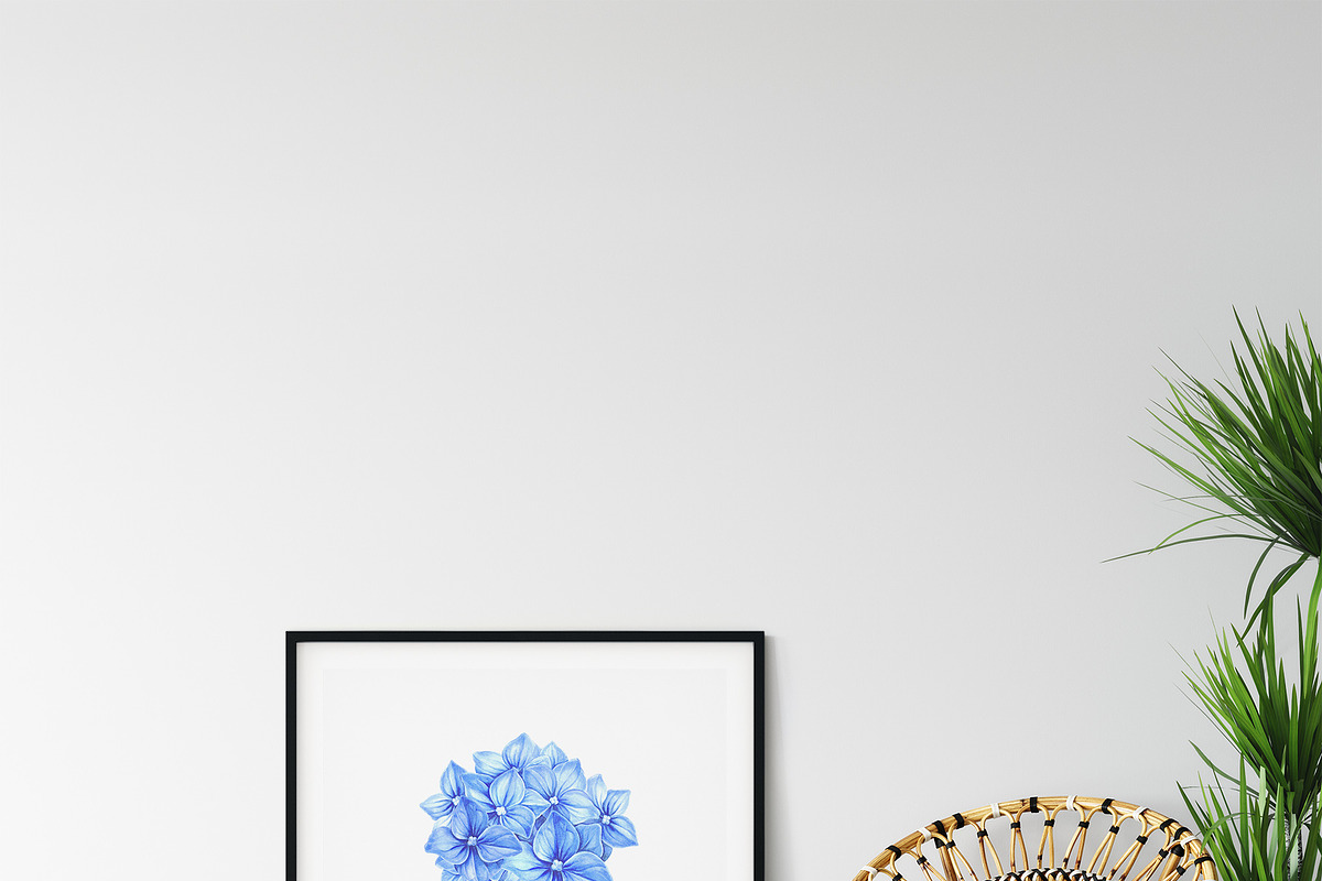 Watercolor Clipart Hydrangea flowers, a Decorative Illustration by Kotkoa (Photo 11 of 12)