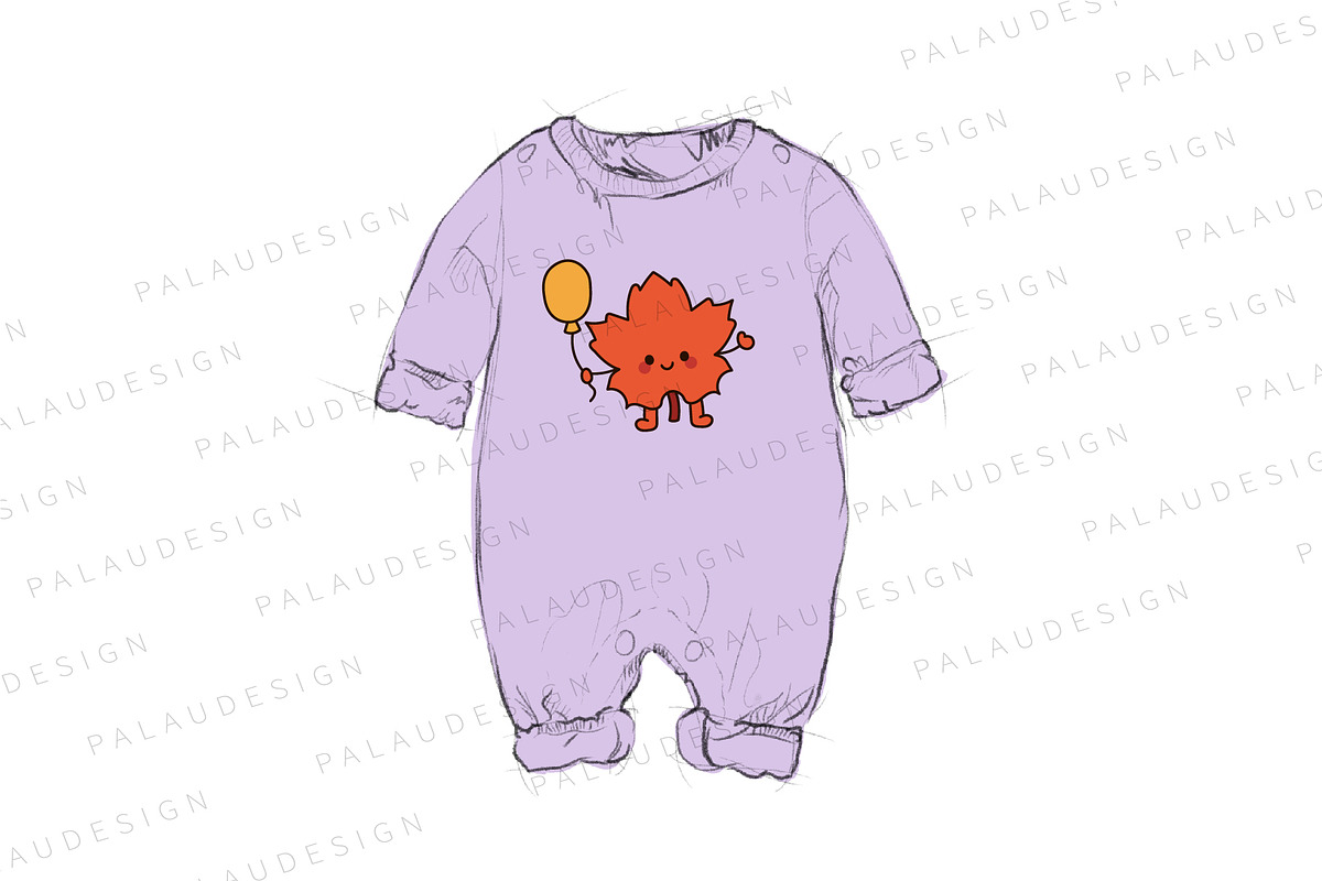 Cute Kawaii Autumn Leaves Character, a Seasonal Illustration by Palau (Photo 8 of 12)