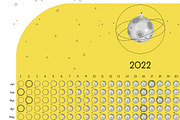 Clear Moon Calendar 2022, a Stationery Template by land art (Thumbnail 4 of 9)