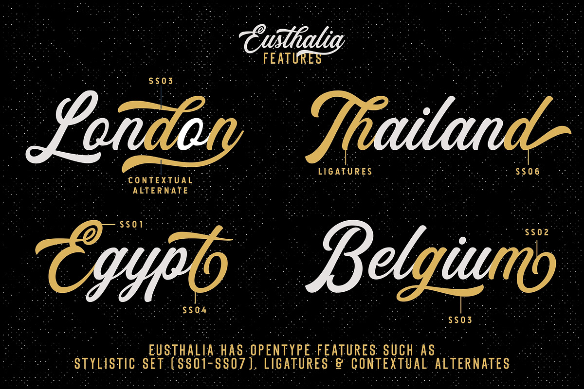 Eusthalia Typeface Family (6 Fonts) preview 4
