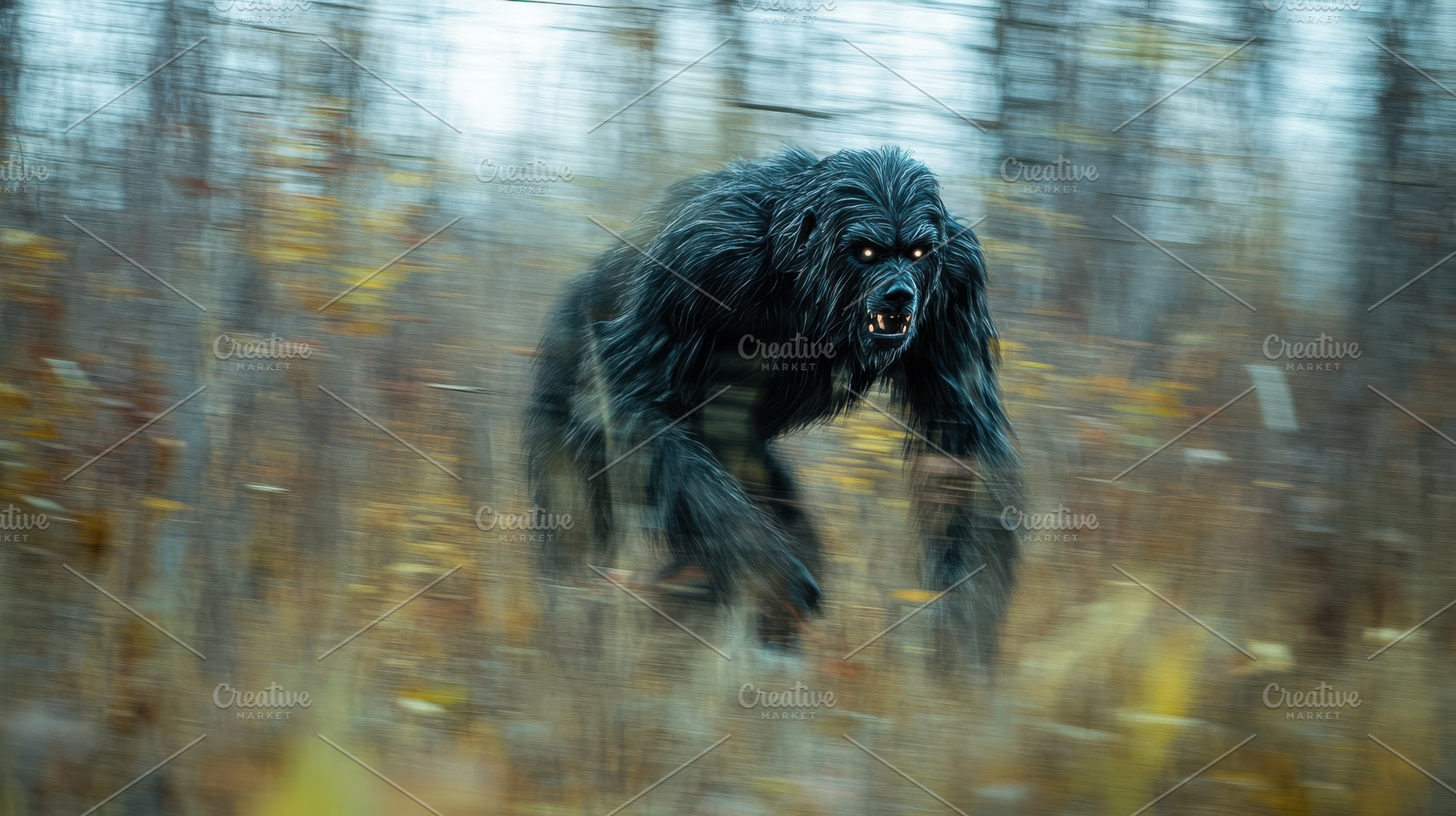 Blurry cryptid dashes through the br, an Animal Photo by Pixeness Studio