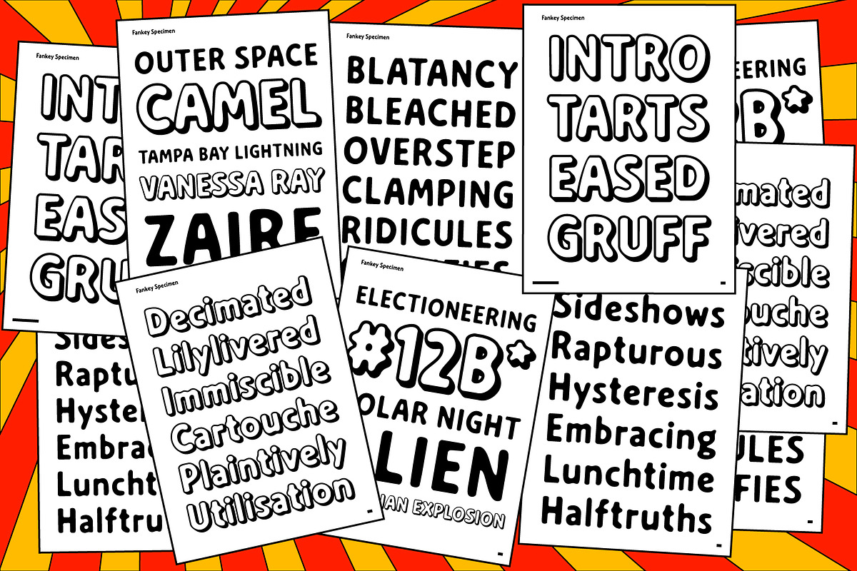 Fankey - Fill and Block, a Handwritten Font by Flavortype (Photo 4 of 10)
