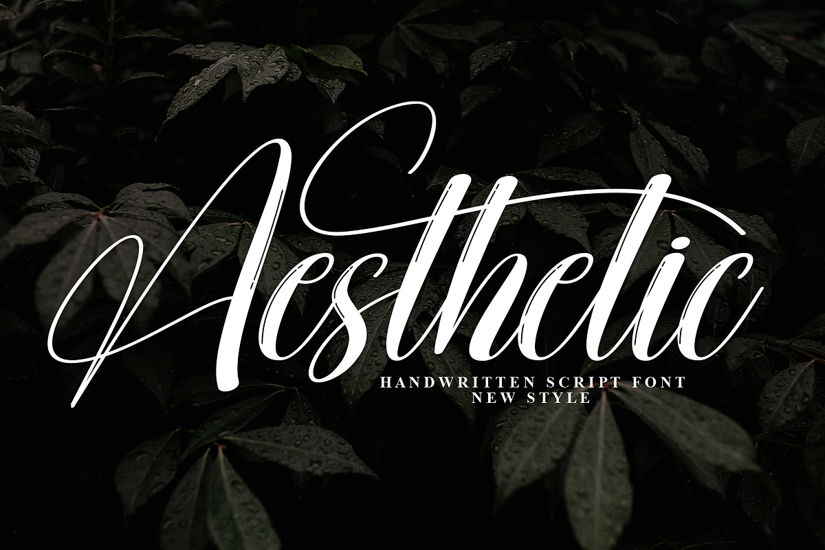 Aesthetic | Script Font, a Handwritten Font by Scratchones (Photo 1 of 9)