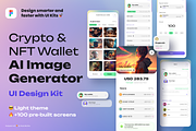 AI + Crypto wallet UI Kit, an UI Kit Template by Paula M UI Store (Thumbnail 1 of 6)