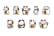 Lucky cat illustration vector, an Animal Illustration by marukopum (Thumbnail 2 of 2)