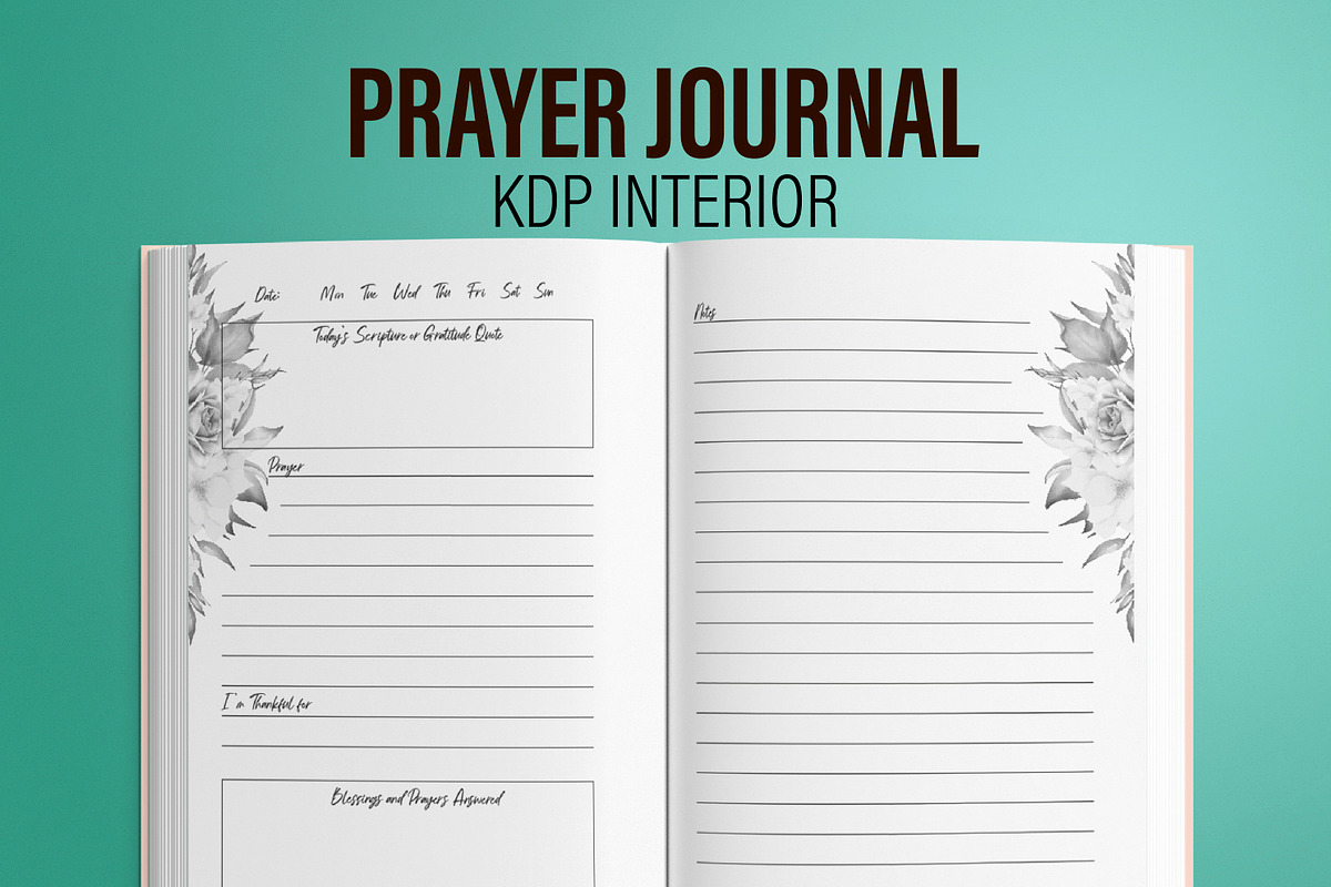 Prayer Journal KDP Interior, a Templates & Theme by MatiArtShop (Photo 1 of 2)