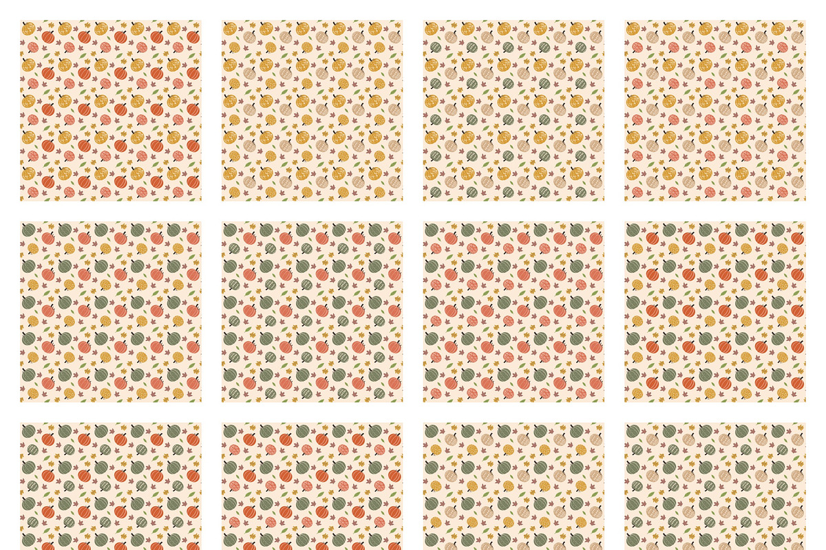 Boho Pumpkin Seamless Pattern, a Pattern Graphic by tchastudio (Photo 11 of 11)