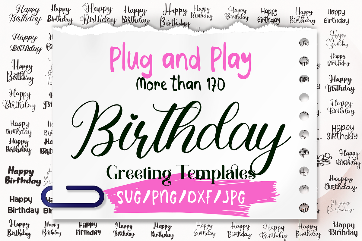 Birthday greeting templates, a Branding & Logo Template by BearyType Studio (Photo 1 of 12)