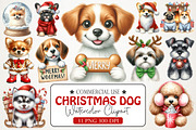 Christmas Cute Dog Sublimation Clipa, an Illustration by RobertsArt (Thumbnail 1 of 7)