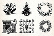 Black and White Christmas Sublimatio, an Illustration by CreationArt (Thumbnail 3 of 5)
