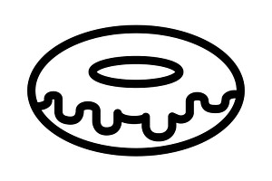 Donut icon, an Outline Icon by Sumberpangan