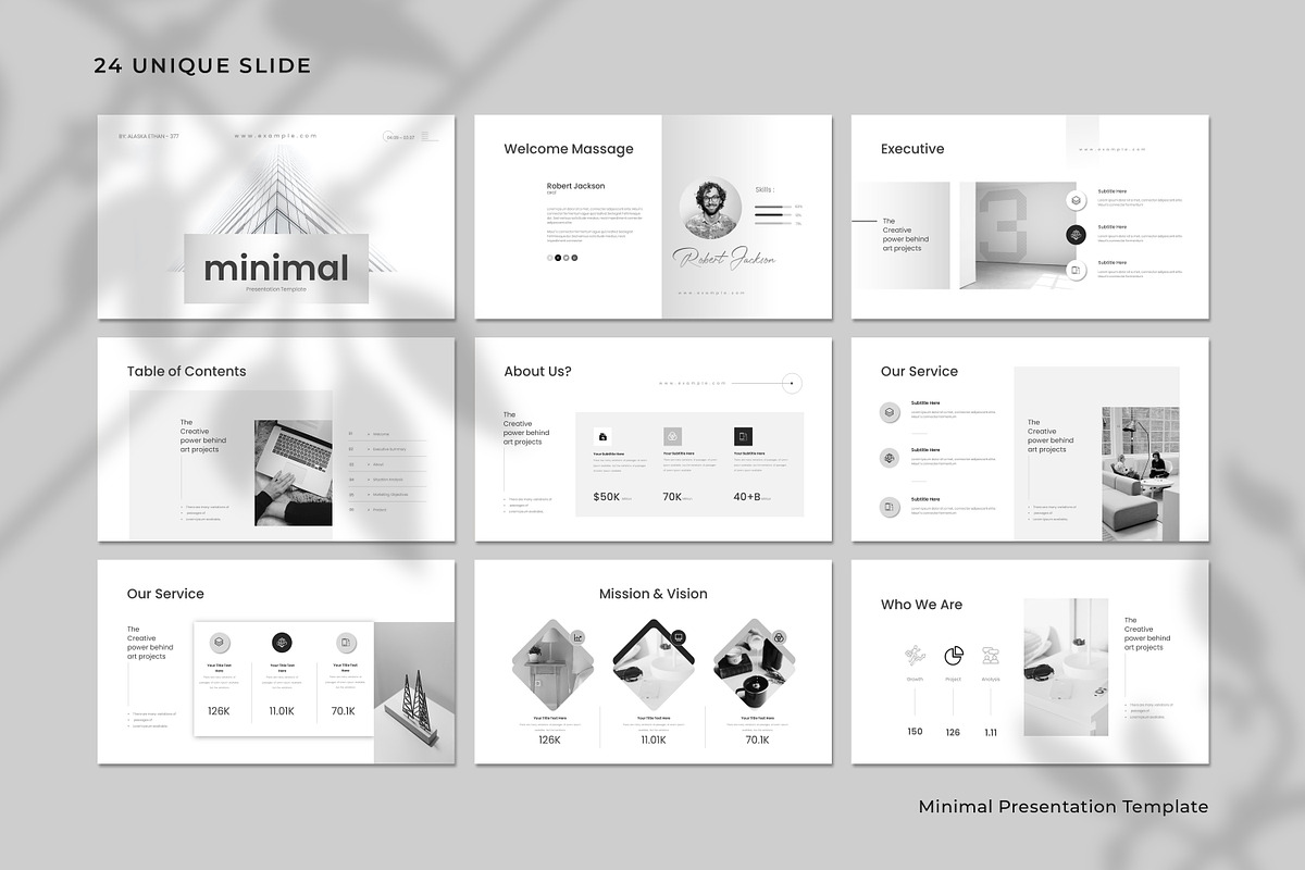 Minimal PowerPoint Presentation Temp preview 6