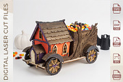 Haunted House Candy Truck Laser Cut, an Object Graphic by WoodoraCut (Thumbnail 1 of 8)