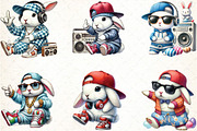 Hip Hop Bunny Easter Day Sublimation, an Illustration by DreamCafeArt (Thumbnail 2 of 3)