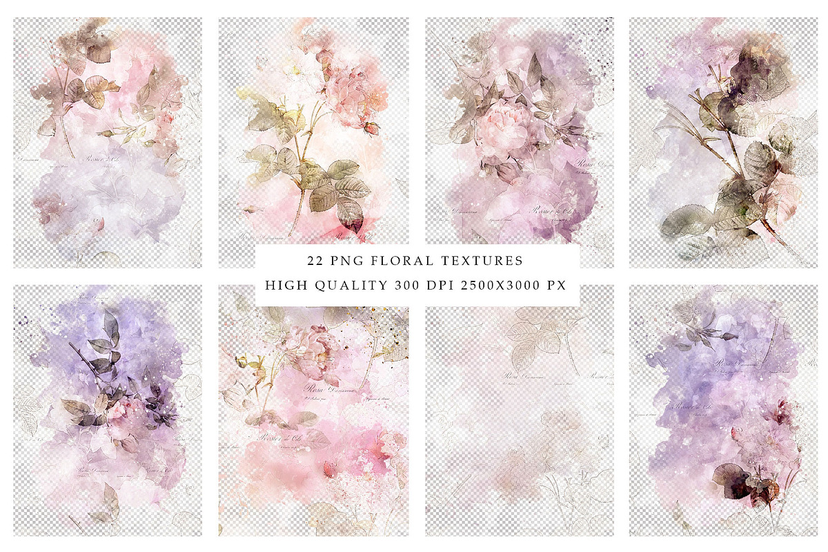 Watercolor Floral Animated Backgroun, a Texture Graphic by sibel dayı (Photo 3 of 8)