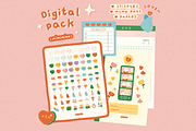 Mini Love & Valentine Digital Pack, an Illustration by mimimeow (Thumbnail 1 of 5)