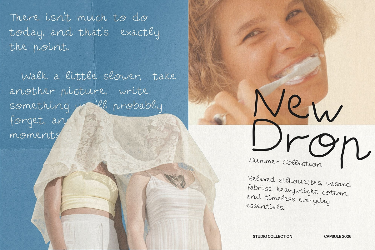 Side B: Lo-Fi Handwritten Font, a Handwritten Font by Anastasiia VNSK (Photo 7 of 14)