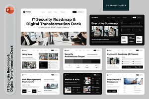 IT Security Roadmap & Digital, a Presentation Template by Sixtemp