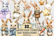 Sweet Bunnies Nursery Clipart, an Illustration by Rose Art (Thumbnail 1 of 5)
