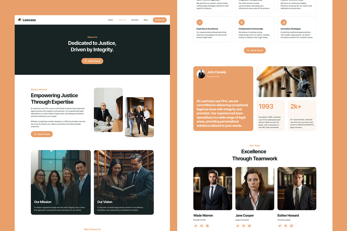 Lawcase - Lawfirm Framer Template, an UI Kit Template by UI/UX Ocean (Photo 3 of 5)
