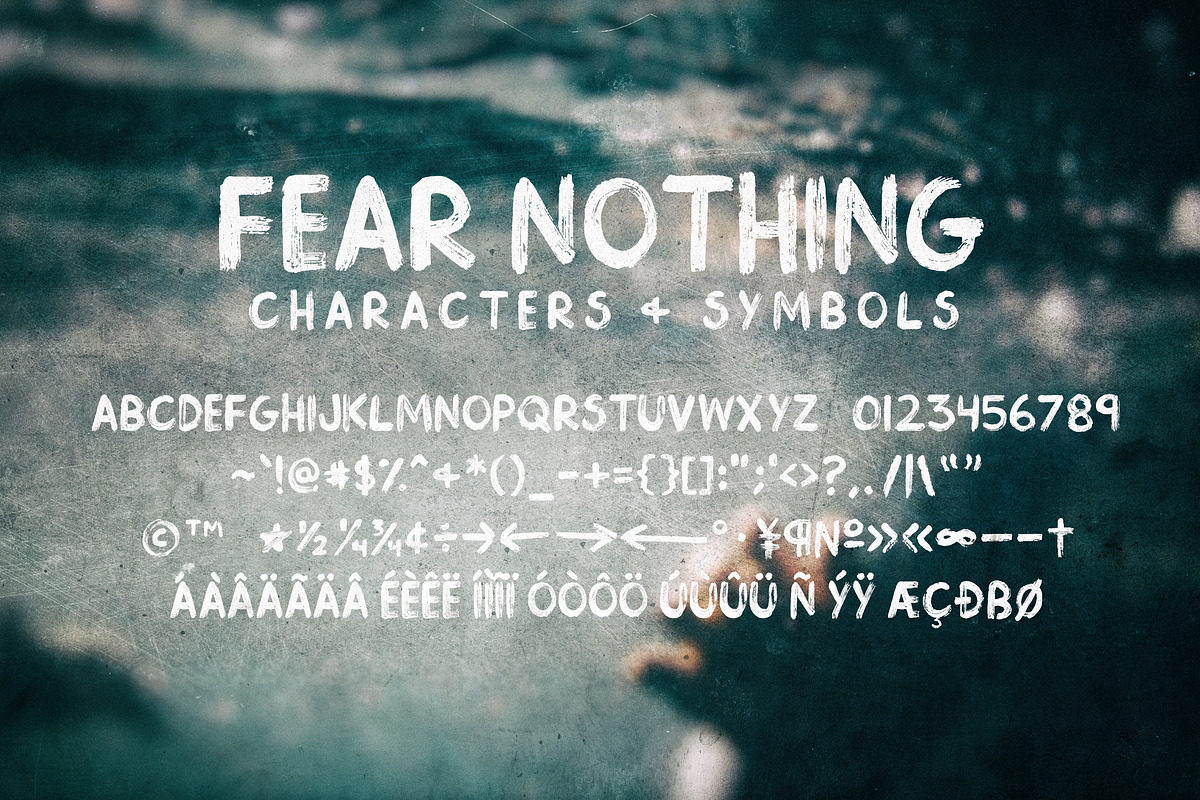 Fear Nothing Brush Font preview 5