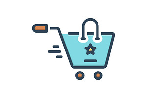 Shopping cart color icon, a Duotone Icon by Creative priyanka