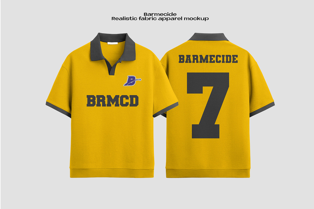 Vintage jersey mockup, a Shirt Mockup by Barmecide Mockup Studio