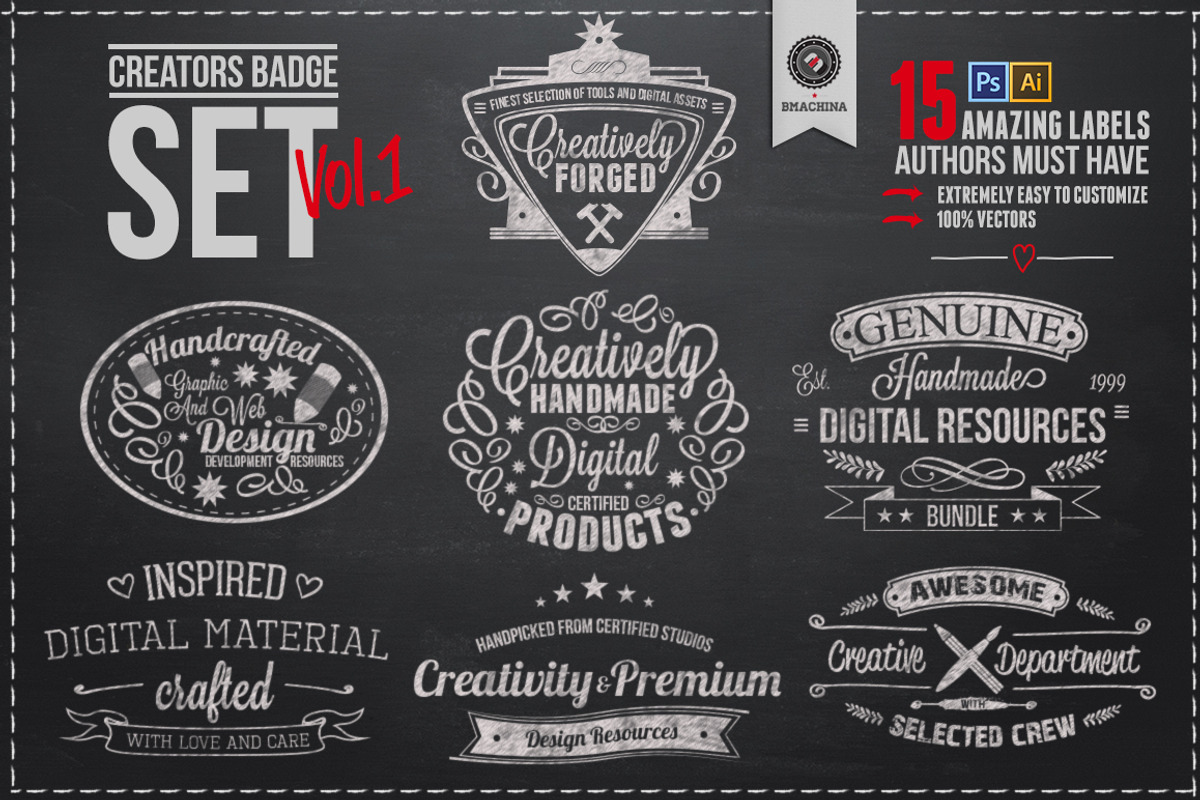 Badges & Insignias Bundle preview 2