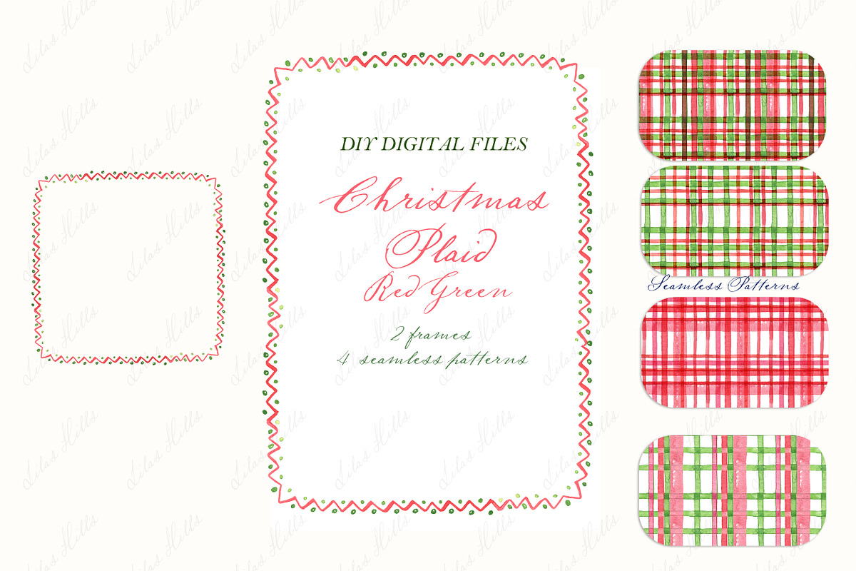 Christmas Plaid Green Red DIY, a Graphic by LABFcreations (Photo 1 of 4)