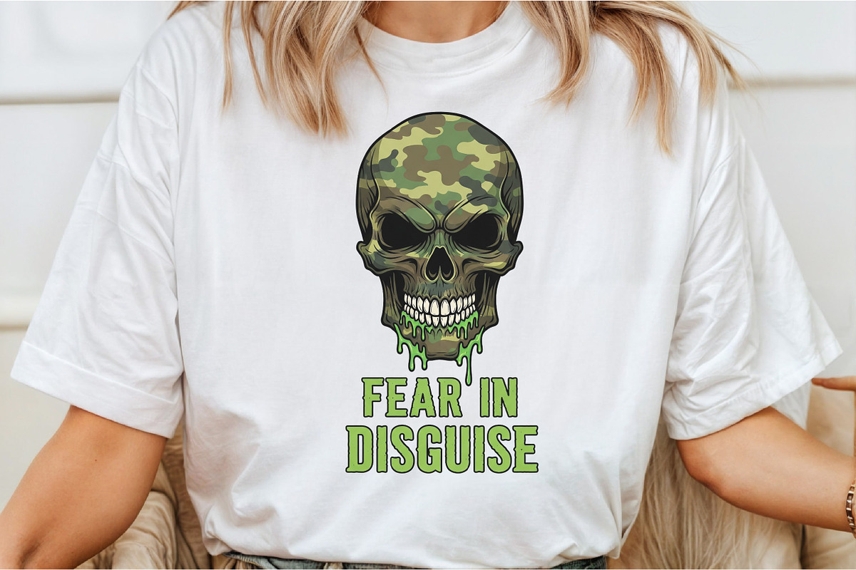Camo Skull Halloween Sublimation, an Illustration by DreamCafeArt (Photo 4 of 6)