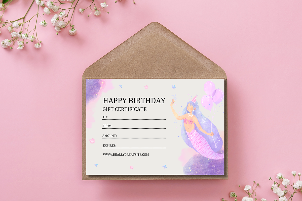 5 Birthday Gift Certificates, a Templates & Theme by TemplateCastleStore (Photo 4 of 9)