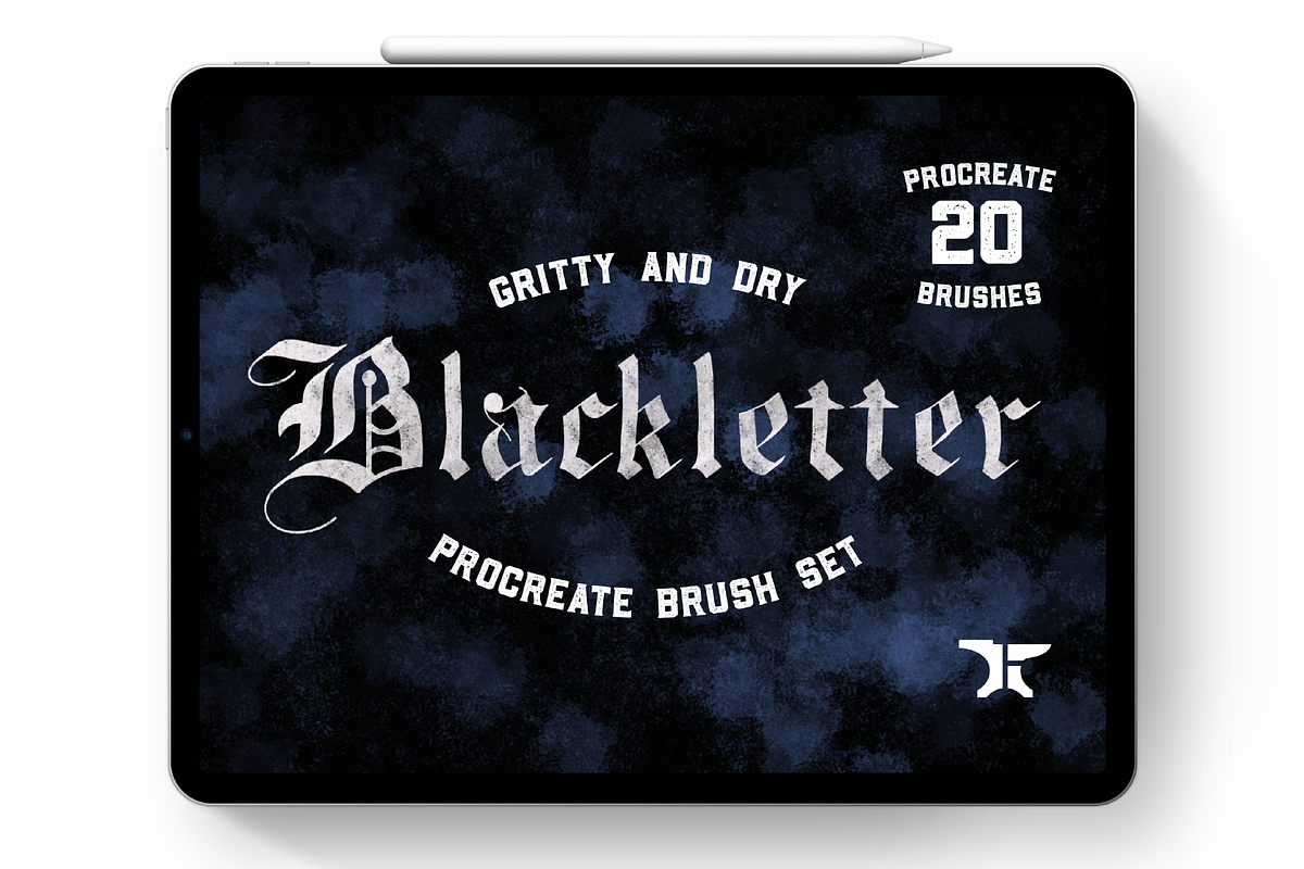 Gothic Blackletter Procreate Brushes, a Brush Add-On by The Forge Type Co (Photo 1 of 12)