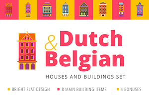 Dutch & Belgian-like houses set