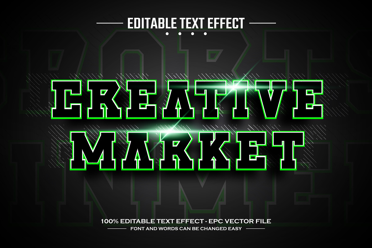 Sports tainment editable text effect, a Layer Style Add-On by nicemorning (Photo 3 of 3)