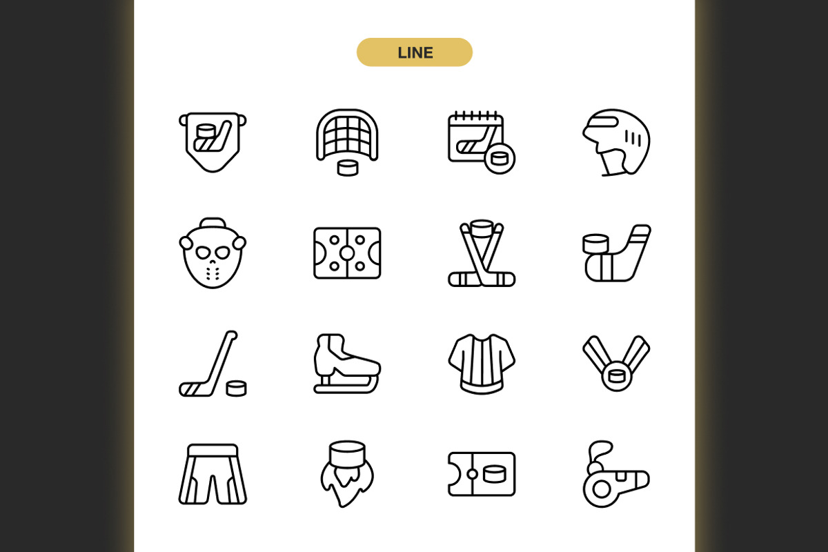 Hockey Icons, an Icon by Spacepixel Creative (Photo 2 of 3)
