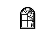 Window Curtain Silhouette Bundle, an Illustration by Creativeshirt (Thumbnail 26 of 51)