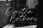 Dimitra Bothani Font, a Script Font by Timurtype (Thumbnail 1 of 7)