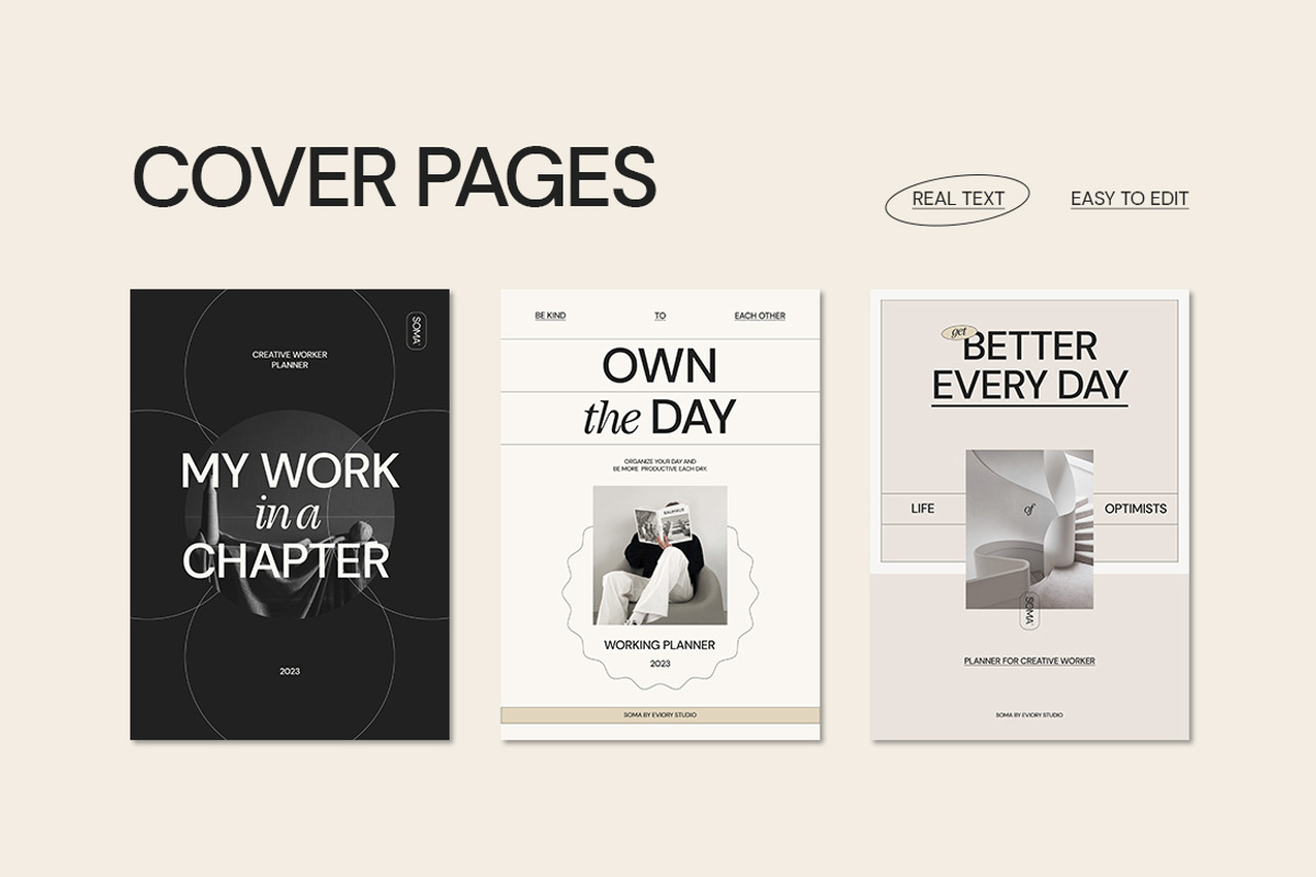 SOMA Creative Planner CANVA PS, a Magazine Template by Eviory (Photo 5 of 10)