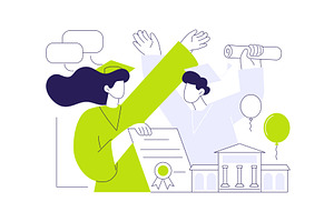 Congratulate each other isolated, an Education Illustration by Visual Generation