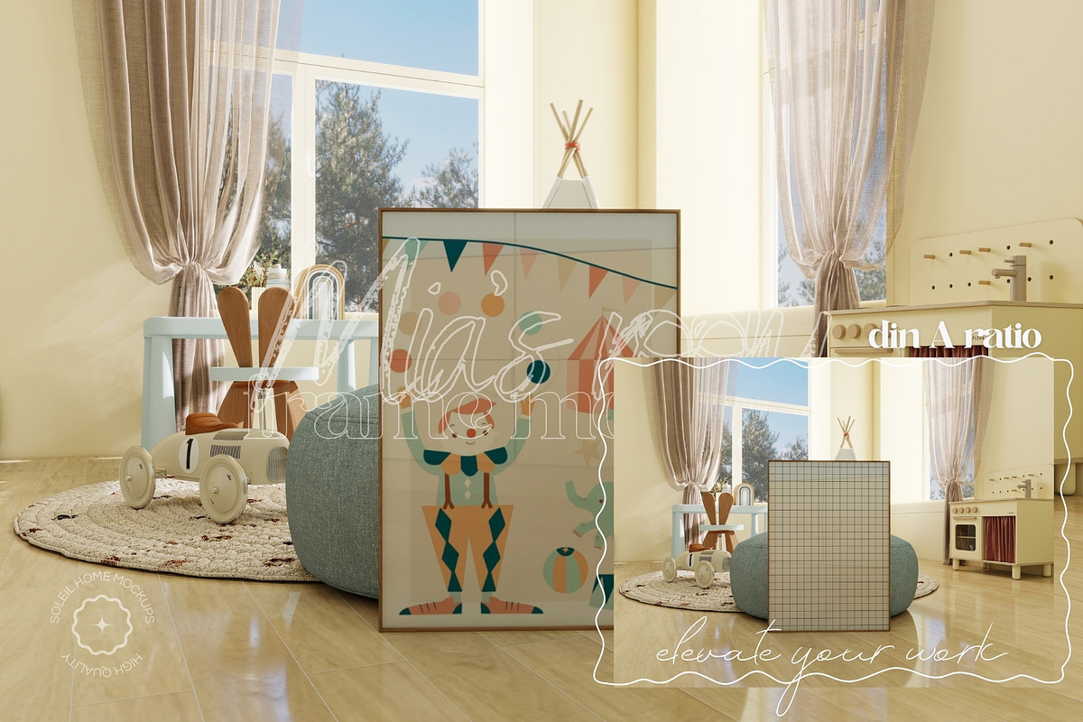 MIA | Cute Nursery Frame Mockup Set, a Household Mockup by SoleilHomeMockups (Photo 7 of 13)