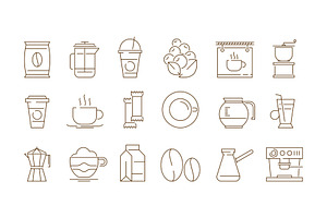 Coffe Shop Icon. Hot Drinks Tea And