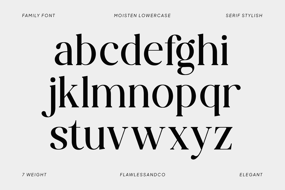 Moisten - Elegant Serif Family Font, a Serif Font by Flawless And Co (Photo 8 of 10)