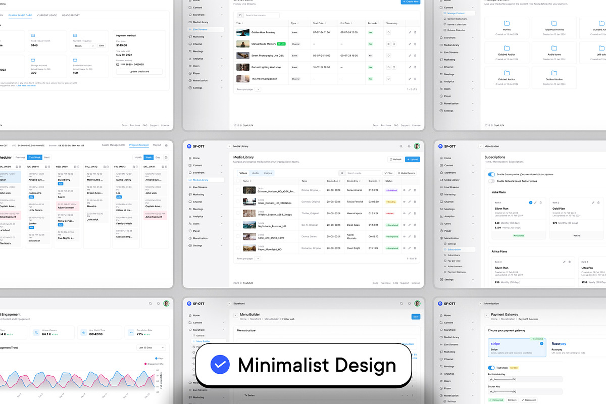 OTT Dashboard - Streaming Platform, a React Template by SyalUIUX (Photo 3 of 6)
