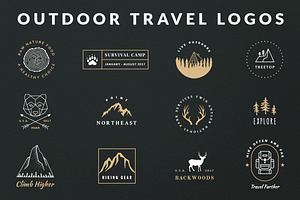Vintage Outdoor Travel Logos