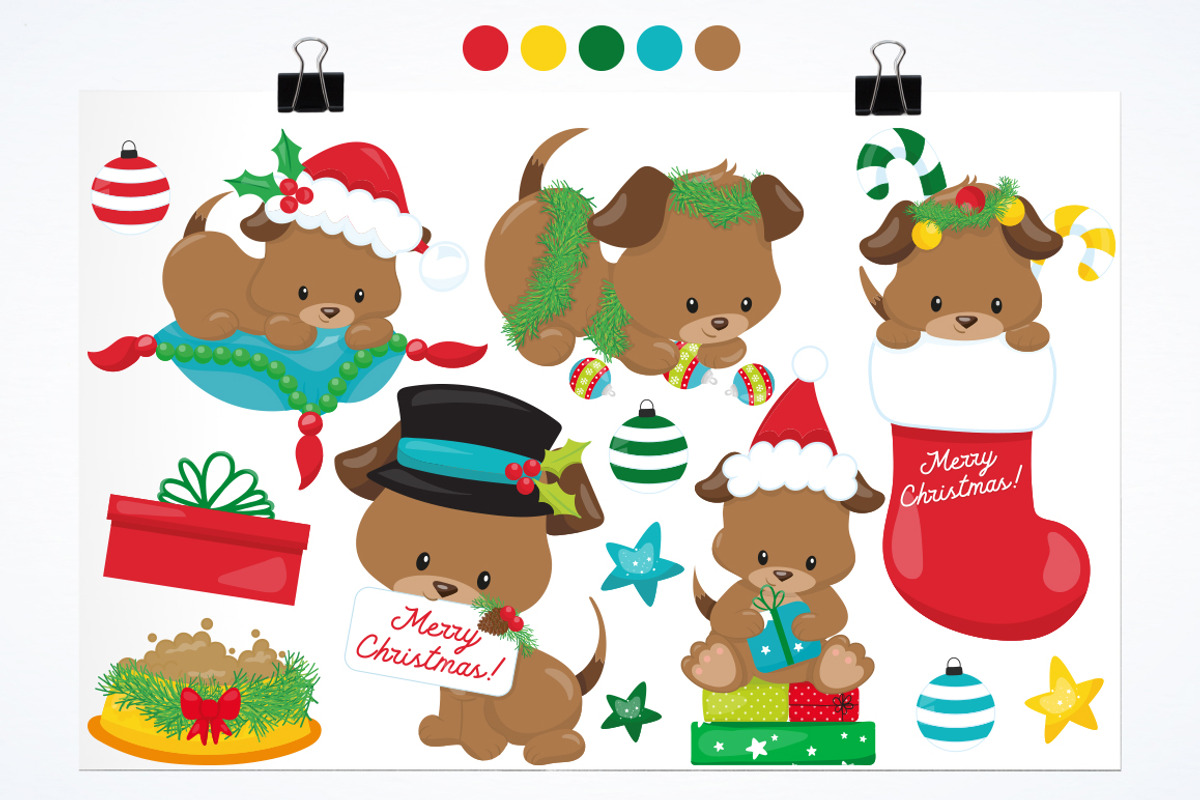 Christmas Dog, an Illustration by PrettyBundles (Photo 2 of 5)