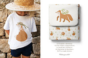 Miss FOX clipart & seamless patterns, an Animal Illustration by polikarpovaart (Thumbnail 2 of 9)