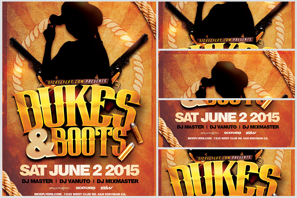 Dukes and Boots Flyer Template, a Flyer Template by FlyerHeroes (Photo 4 of 4)